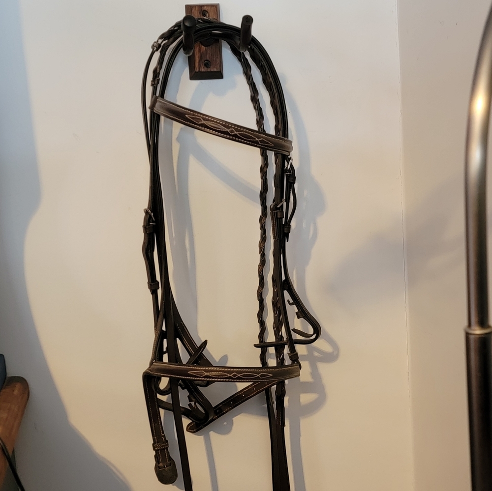 Kincaid fancy stitched bridle with reins  (cob size)